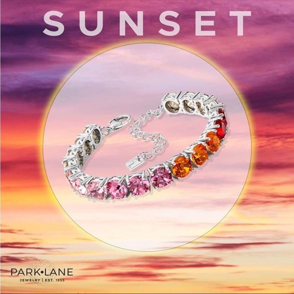 Park Lane Jewelry - Park Lane Sunset Impression Bracelet with Ombre Pink to Red Hues
